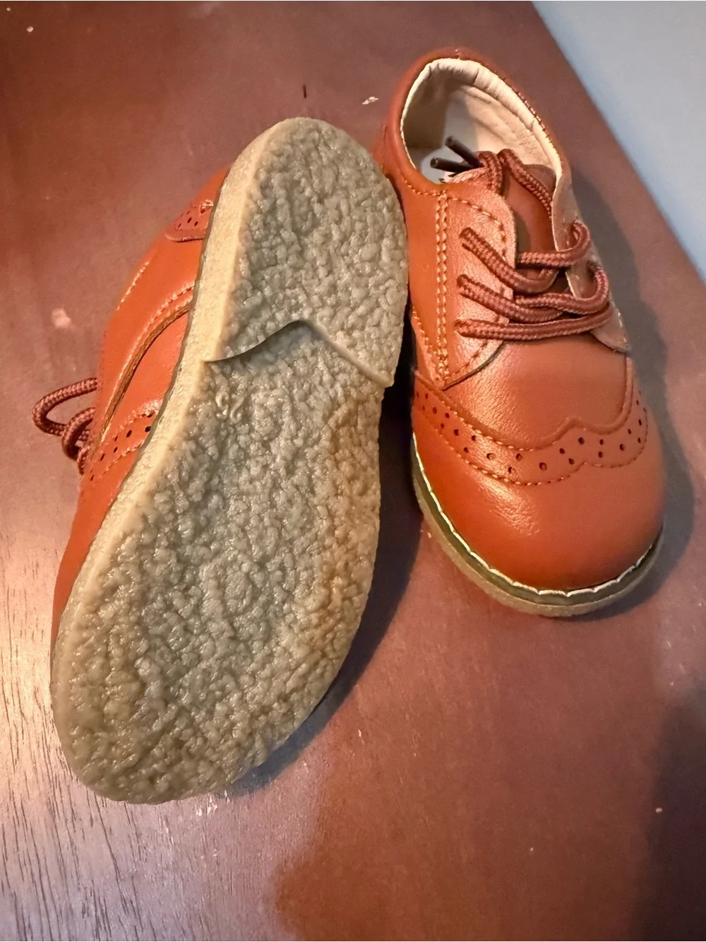 Classic Brown Kids Oxford Dress Shoes